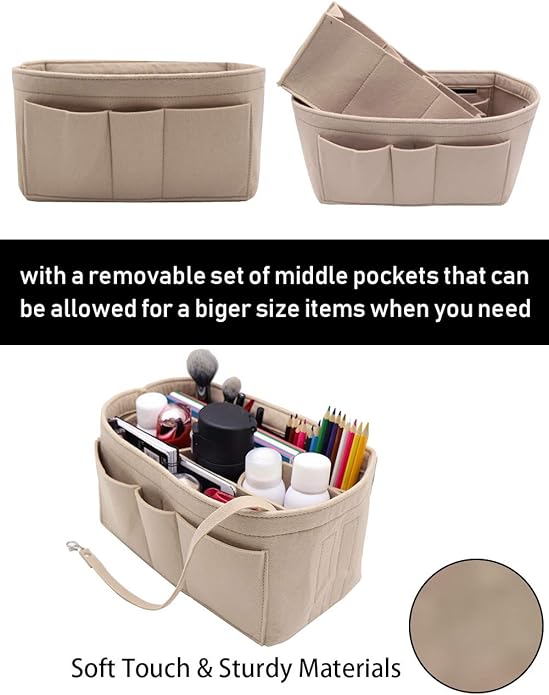 LEXSION Felt Insert Bag Organizer Bag In Bag For Handbag Purse Organizer Fits Speedy Neverful