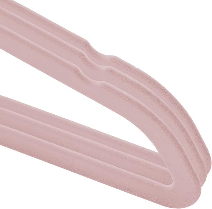 Casafield 50 Velvet Kid's Hangers - 14" Size for Children's Clothes - Light Pink