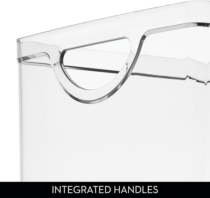 iDesign Stackable Clear Plastic Extra Long Storage Bin, 2-Pack | Organizer for Kitchen Cabinet or Pantry