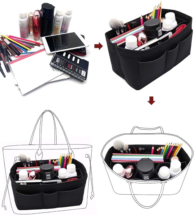 LEXSION Felt Insert Bag Organizer Bag In Bag For Handbag Purse Organizer Fits Speedy Neverful