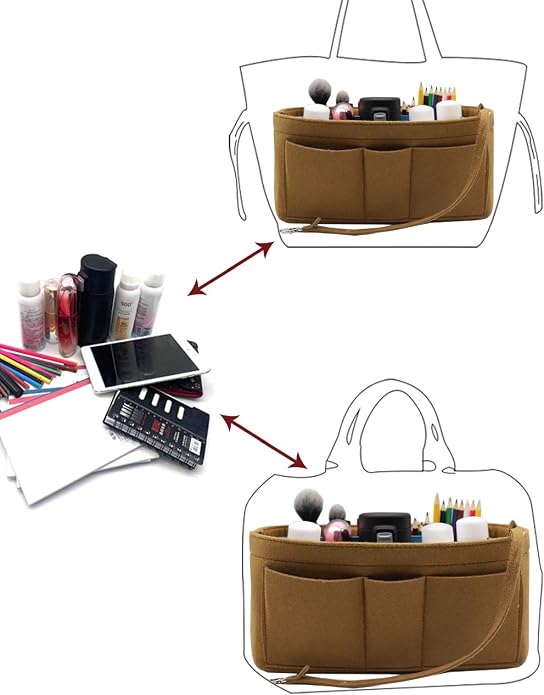 LEXSION Felt Insert Bag Organizer Bag In Bag For Handbag Purse Organizer Fits Speedy Neverful