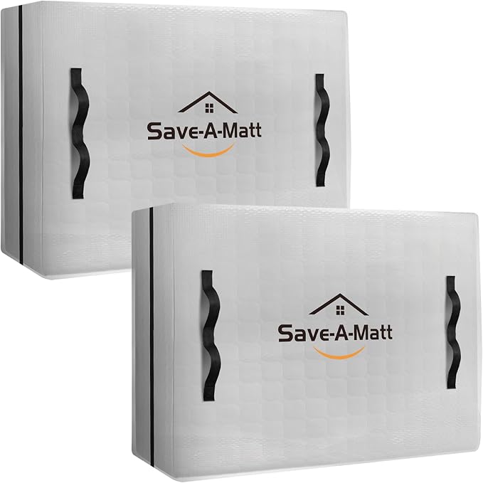 2 Packs Queen Size Clear Mattress Encasement, Tear-Resistant Mattress Protector - Extra Thick Waterproof Moving Bag, 200LB Capacity with Heavy-Duty Zippers & Padded Handles