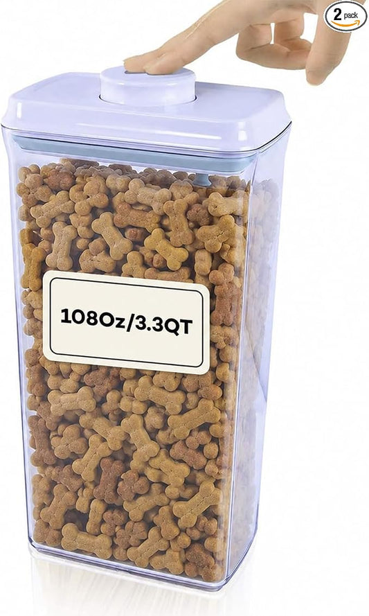 Bop Top Airtight Food Storage Containers with Lid 13.5 Cups / 108 oz | Kitchen Canister Sets | Air Tight Pantry Container | Pop Top Dry Food Storage Containers for Snacks, Sugar, Flour, Baking, Pasta