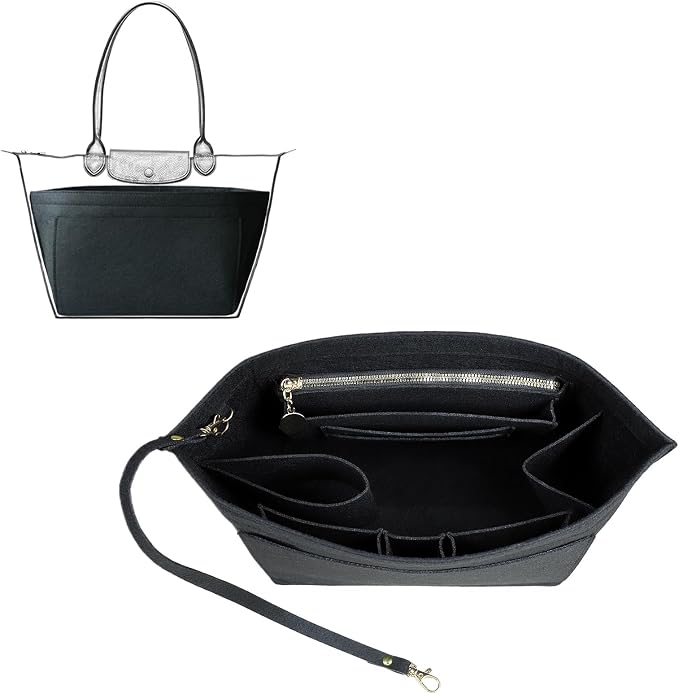 Lckaey Purse Organizer For Longchamp Purse For Long Champ Le Pliage Insert organizer1012-30aterrimus-L