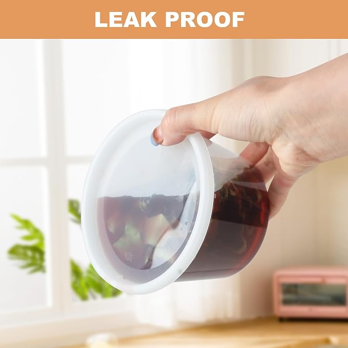 Deli Containers with Lids, 8/16/32oz, 48 Sets 【8,16,32oz 16 Each】 | BPA Free,Microwave Dishwasher Leakproof Freezer Safe,Takeout Soup Containers with Lids,Food Storage Containers with Lids