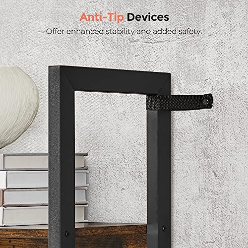 VASAGLE 5 Tier Bookshelf, Free Standing Bookcase Storage Organizer