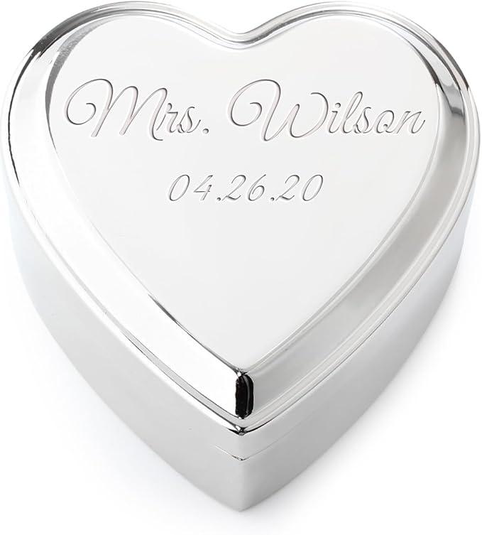 Cherished Moments Personalized Bride Jewelry Box, Heart Keepsake