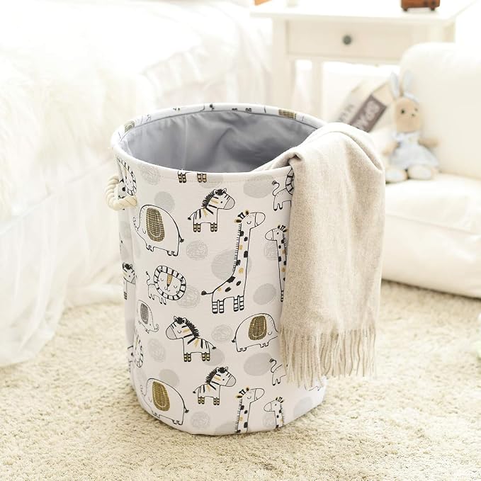 Baby Hamper Kids Laundry Basket Nursery Hamper Stuff animal Organizer,Toy Baskets Corner Stuffed Animal Storage Basket Kids Storage Basket Safari Nursery Decor Clothes Hamper for Boys, Giraffe