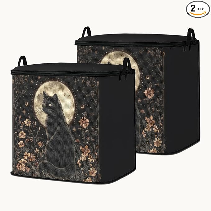 2pcs blanket storage bag for under bed,closet organizers 95L | clothing sweater sheet bedding comforter duvet quilt pillow toy storage bags with lids,dorm room essentials for containers