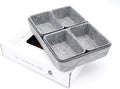 Welaxy Office drawer organizers trays felt storage bin organize dividers Box Dorm Home for stationery craft junk sorting 7-piece sleek minimalist lifestyle (gray)