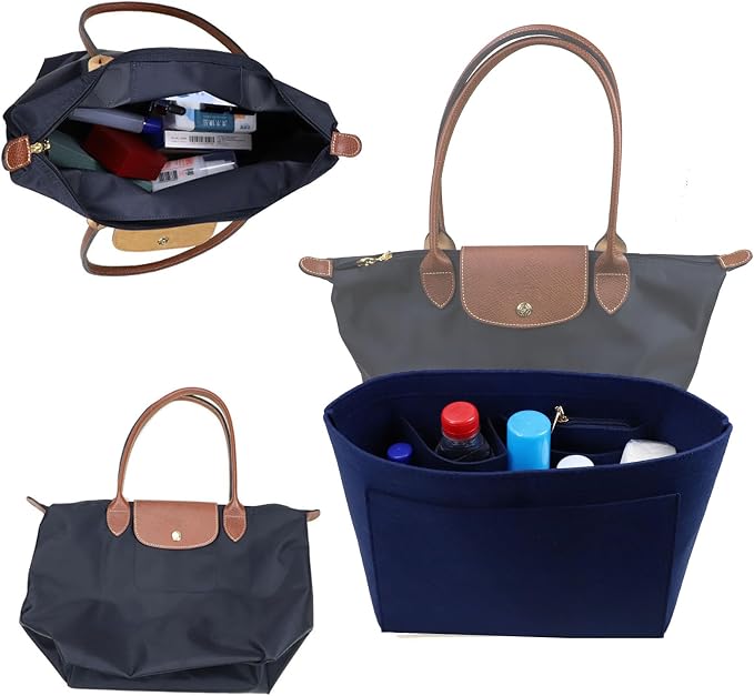 Lckaey Purse Organizer for Le Pliage Handbags insert Organizer insert 1012blue-L