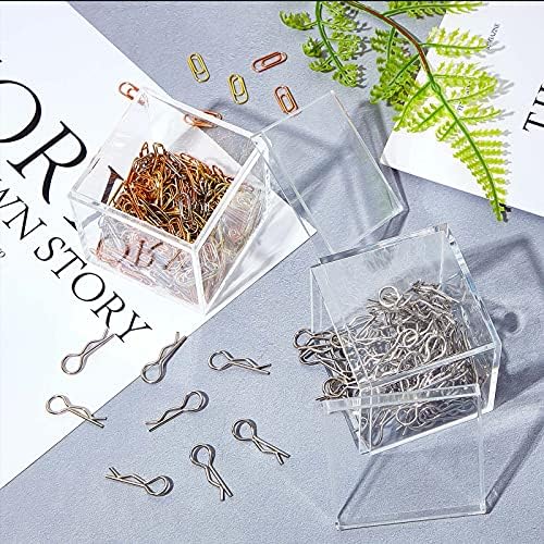 Blulu 8 Pcs Clear Acrylic Box with Lid, 2.2 x 2.2 x 2.2 Inch, Classic Style