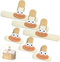 6 Pack Chip Bag Clips, Plastic Bag Clips for Chips Food Storage Cute Heavy Duty Seal (3 Large+3 Small)