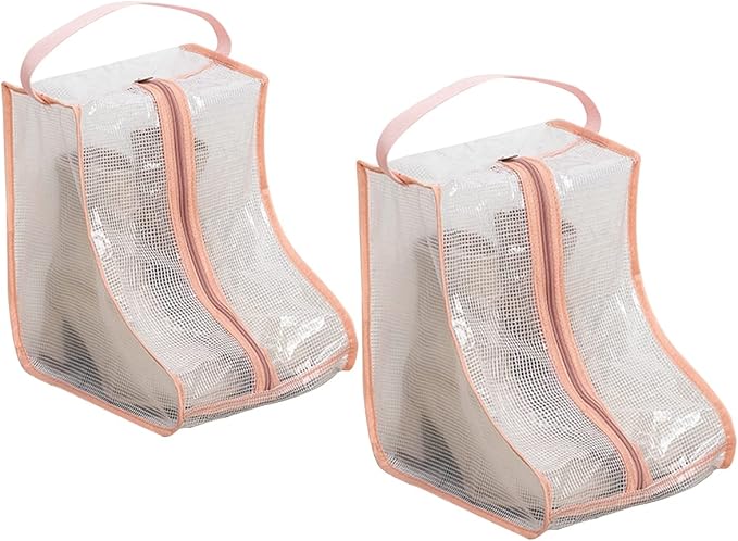 Portable Women Tall/Short Boots Storage Bags - 2 Packs Waterproof Tall/Short Boot Carry Bag for Travel and Daily Use