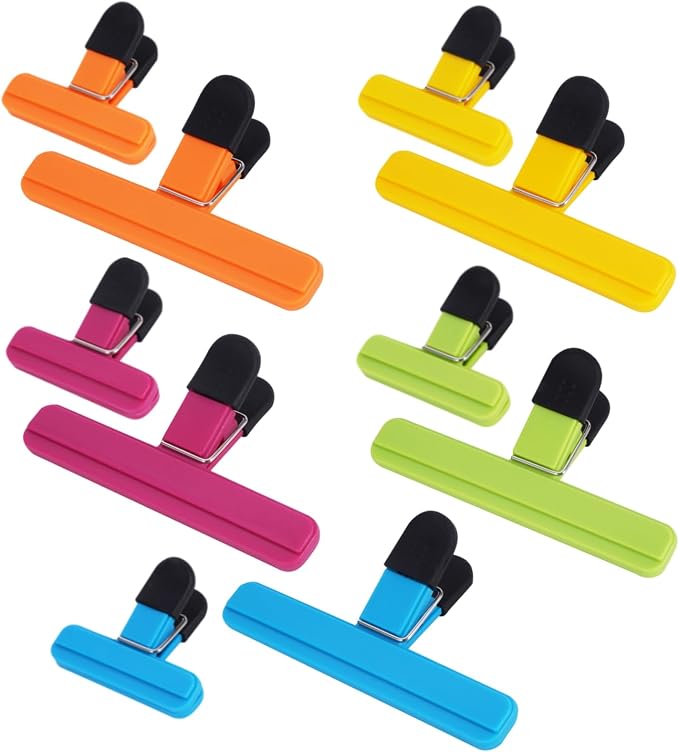 10 Pack Chip Clips Bag Clips Food Clips, Snack Clips Bag Clips for Chips and Other Food Bags, Kitchen Clips for Food Storage(5 x L, 5 x S)