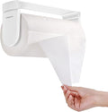 simpletome ONE Hand Simple Tear Paper Towel Holder Under Cabinet (White) | tension arms, tear one/more sheets at one time | aluminum alloy+abs | adhesive or drilling for wall/cabinet | for 28cm roll