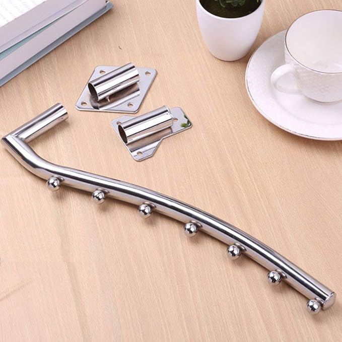 Wall Mounted Clothes Hanger Rack Folding, Metal Garment Hooks Space Saver | Clothes Rack Wall Mount Stainless Steel Clothes Hanger Foldable Clothes Hook 180°Rotation Drying Rack for Laundry Room