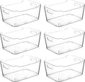 Clear Plastic Storage Bins, Pantry Organizers and Storage Containers, Large Fridge Organizer Bins, Home Kitchen Cabinet Organizer, Medicine Cabinet Bin for Organizing Freezer Closet
