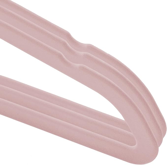 Casafield 100 Velvet Baby Hangers - 11" Size for Infant & Toddler Clothes - Light Pink
