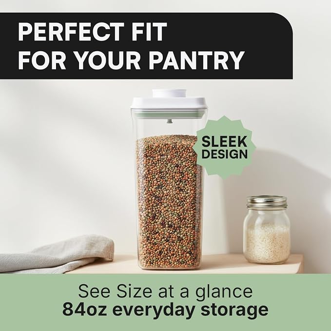 Bop Top Airtight Food Storage Containers with Lid Multi Pack | Kitchen Canister Sets | Air Tight Pantry Container | Pop Top Dry Food Storage Containers for Snacks, Sugar, Flour, Baking, Cereal, Pasta
