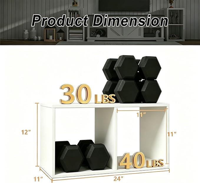 2 Cube Shelf Bookcase, White, 11in | 2026, Anti-Tipping Kits, Reversible Open Back, Multi Layer Multi Grid Partition Layout