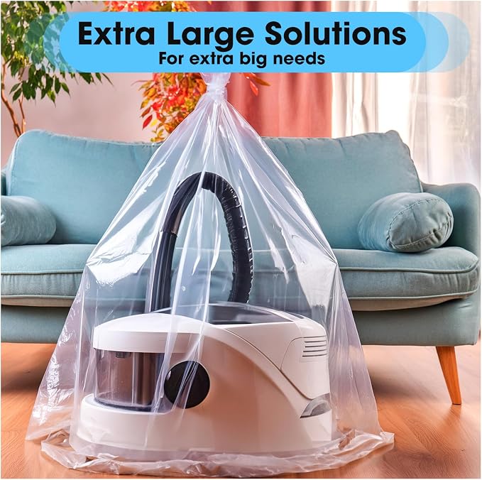 Besti Large Clear Plastic Bags – 10-Pcs 32x48-inch Extra Large Storage Bags – Packing Bags for Suitcases, Luggage, Large Items – Heavy-Duty Moving Bags for Protection and Storage