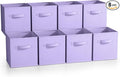 Sorbus Fabric Storage Cubes - 8 Foldable Storage Bins for Organizing Pantry, Cubbies, Toy Box - Clothes Storage & Closet Organizer - 11 Inch Collapsible Cube Baskets for Shelves with Handle