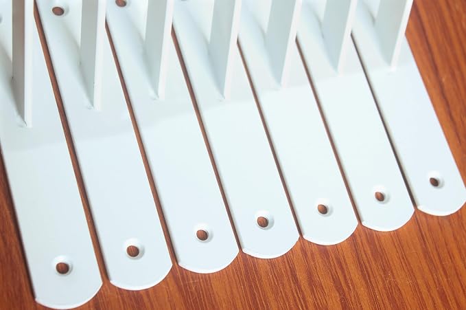 8 Pack L11 x H 8" White Heavy Duty Shelf Brackets with Screws Metal Shelf Brackets Shelf Support Angle Brackets for Shelves L Brackets Heavy Duty Floating Shelf