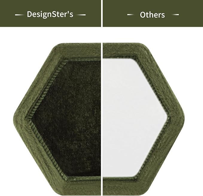 DesignSter Velvet Jewelry Ring Box,2 Slots Jewelry Ring Gift Box Vintage Ring Display Holder with Detachable Lid for Proposal, Engagement, Wedding, Ceremony(Dark grass green)