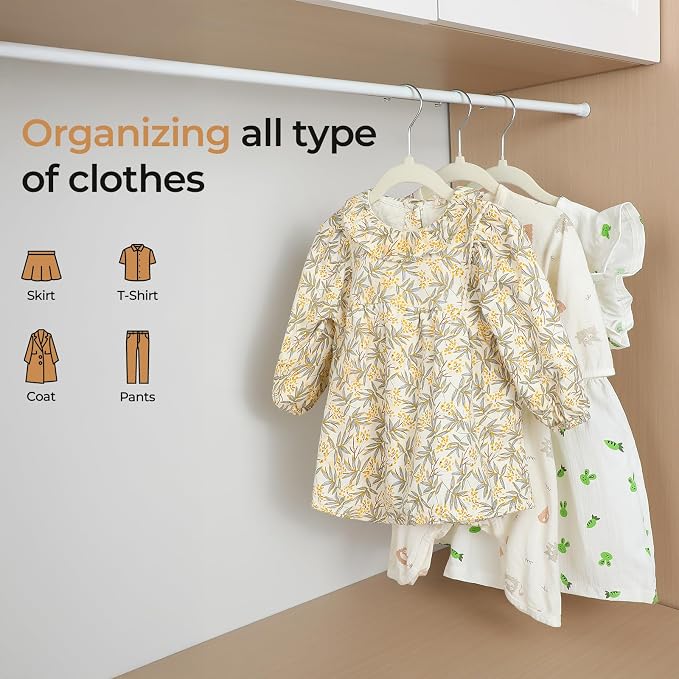 GoodtoU Kids Velvet Hangers Baby Hangers for Closet 20 Pack Non Slip Childrens Infant Hanger Beige