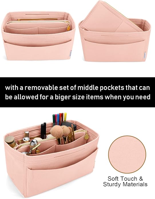 LEXSION Felt Insert Bag Organizer Bag In Bag For Handbag Purse Organizer Fits Speedy Neverful