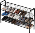 Shoe Rack,Long Shoe Organizer for Closet,Wide Shoe Storage for Entryway,4 Tier Sturdy Metal Free Standing Shoe Shelf