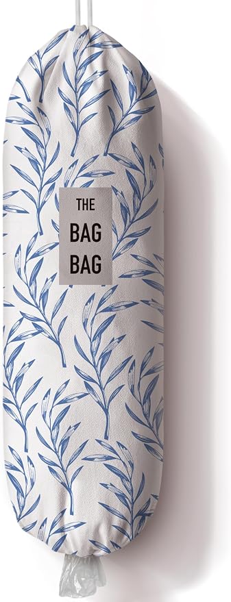 Tropical Leaves Grocery Bag Holder Storage,Cute Kitchen Plastic Bag Holder Organizer 23"x9"