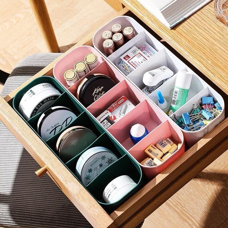 Drawer Organizer Set of 4 – Plastic Innerwear & Undergarment Storage Boxes for Socks, Bras, Ties & Small Clothes – Close