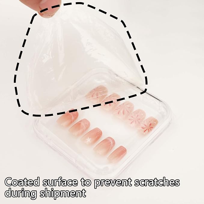 30 Pcs Press On Nail Storage Box Container False Nail Organizer Acrylic Display Case Packaging Box with a Large Stackable All-In-One Box and 120 Pcs Double Sided Adhesive Nail Display Tape