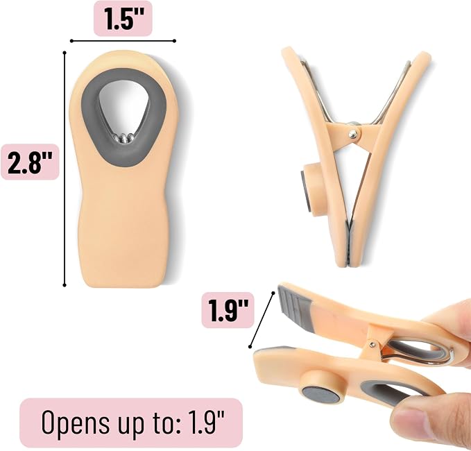 Mr. Pen- Magnetic Chip Clips, 6 Pack | Airtight Seal Reusable Bag Closers for Food Storage, Snacks, Bread & Kitchen Organization