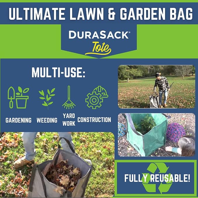 DURASACK Heavy Duty Storage Tote Bag 22-Gallon Rugged Woven Polypropylene Moving Bag, Reusable Self-Standing Design, Holds up to 500 Pounds, Pack of 4, Multicolored