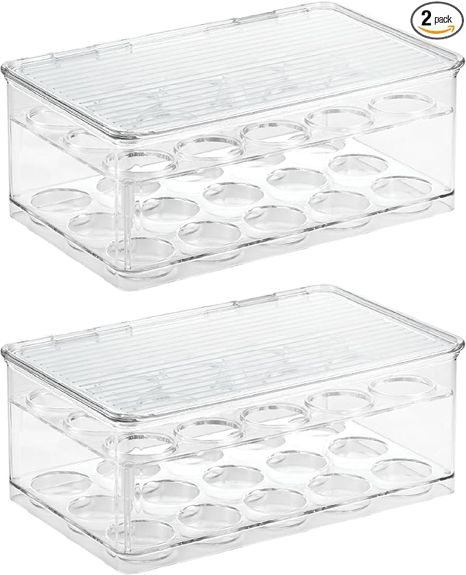 iDesign Stackable Coffee Pod Holder for K-Cup Pods, Set of 2, Clear | 29 K-Cup Capacity
