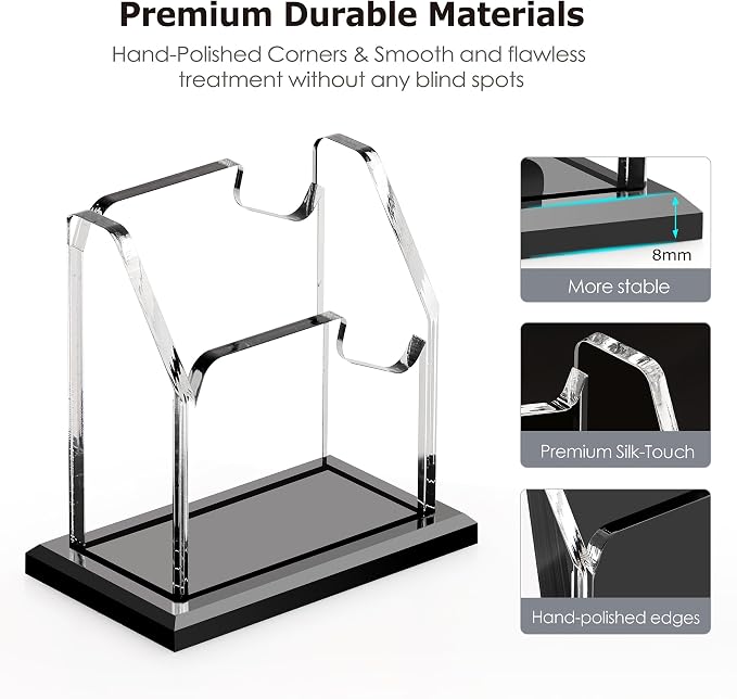 SANRUI Black Vertical Business Card Holder for Desk 1 Slot 1 Tier, Clear Acrylic Name Card Stand for Women and Men, Desktop Organizer Display for Office Home Exhibition - 60 Card Capacity 1 Pack
