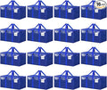16 Pack Extra Large Heavy Duty Moving Bags, Blue Storage Bins with Lids, Reinforced Handles & Heavy-Duty Zippers Moving Boxes Storage Bags Totes for Clothes Packing, Dorms, College Supplies, Blue