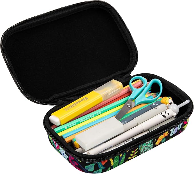 ZIPIT Flowers Pencil Case for Girls, Cute Pencil Box for School, Large Capacity Stationery Organizer Box