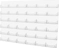 Marketing Holders Wall Business Card Holder with Hanging Hardware for 3.5" x 2" Gift or Appointment Cards Trade Show Convention Real Estate Hotel Retail Stores 36 Slots Clear Acrylic One Piece