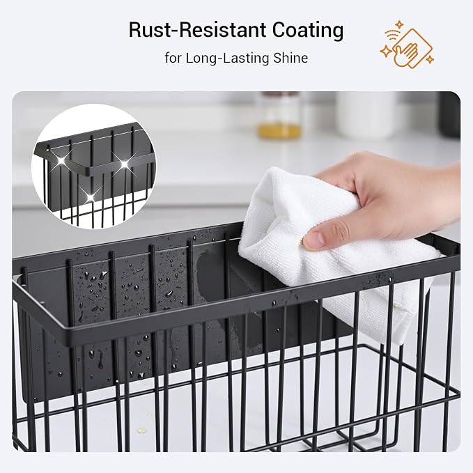 FAMNONE 1-Pack Magnetic Basket for Dryer Balls, Laundry Room Organizer | Metal Dryer Ball Holder, Magnetic Lint Bin, Fridge Basket, Washer Dryer Organizer for Kitchen, Laundry