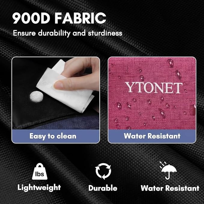 Ytonet Wearable Cleaning Caddy Organizer with Handle & Shoulder Straps, Large Cleaning Tote for Housekeepers, Kitchen Supplies Organizer with Dividers, Under Sink & Car Detailing Bag, Red
