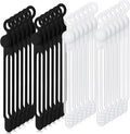 Nuanchu 40 Pcs Silicone Cable Ties Reusable Holder Adjustable Straps Multipurpose Charging Cable Organizer for Fastening Charging Cords Wires (4.17 Inch,Translucent, Black)