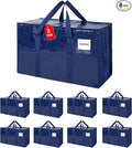 93L Moving Bags 8Pack Storage Bag Large Moving Boxes with Lids, Zippers Handles for Moving Totes Bins, College Dorm, Traveling, Camping, Christmas