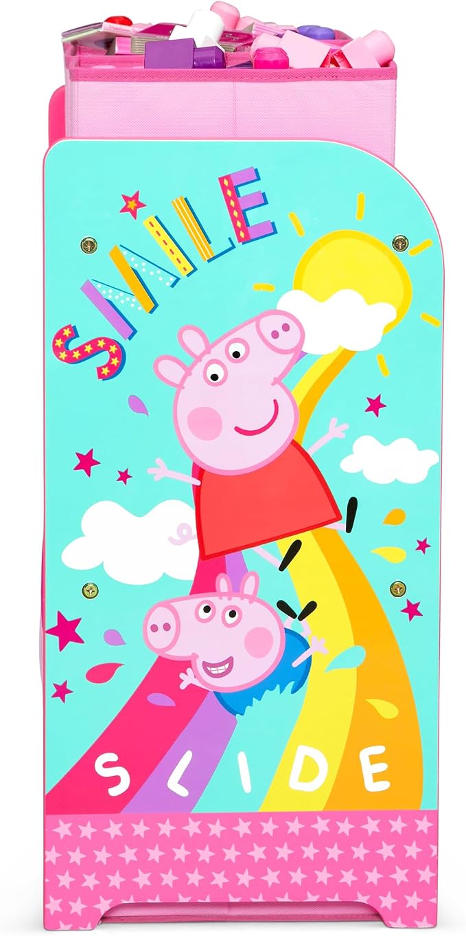 Delta Children - Peppa Pig Design & Store 6 Bin Toy Storage Organizer - Greenguard Gold Certified, Pink
