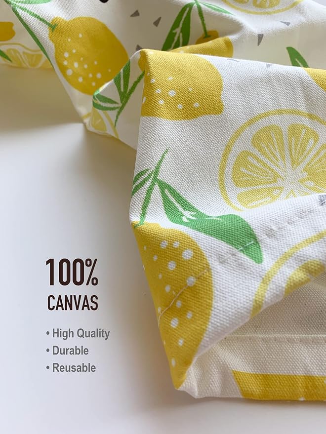 Hglian Lemon Grocery Bags Holder,Sunshine Plastic Bag Holder Garbage Shopping Trash Bags Storage Organizer,Cute Lemon Kitchen Décor, Gifts for Women