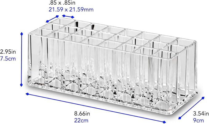 byAlegory Acrylic Lip Gloss Makeup Organizer | 24 Spaces