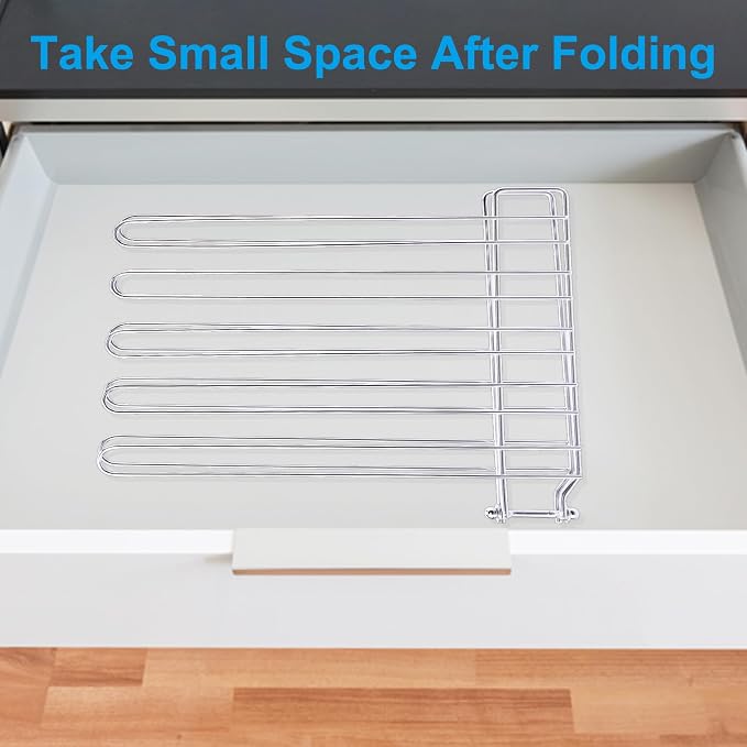 Reusable Drying Rack, Foldable Freezer Bag Dryer, SUS304 Stainless Steel Stand for Gallon, Quart, Sandwich, Snack Bags